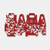 さくらんぼフラズレッド白黒カスタム誕生日 フェイバーボックス (折り畳みなし)