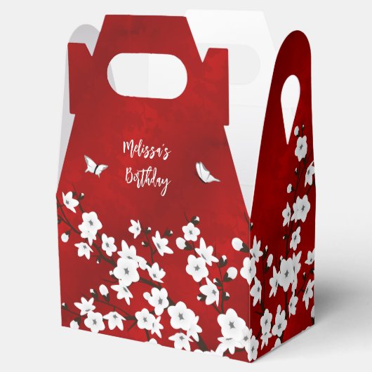 さくらんぼフラズレッド白黒カスタム誕生日 フェイバーボックス (オープン)