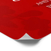 さくらんぼフラズレッド白黒 ポスター (角)