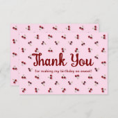 さくらんぼフラットサンキューカード サンキューカード (正面/裏面)