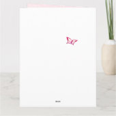 さくらんぼフラムスハッピーバースデーピンクグリッター カード (裏面)