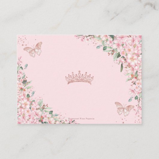 さくらんぼフラムスバラ金ゴールド蝶キンセアニラ エンクロージャーカード (裏面)