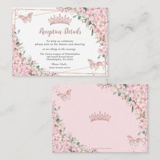 さくらんぼフラムスバラ金ゴールド蝶キンセアニラ エンクロージャーカード