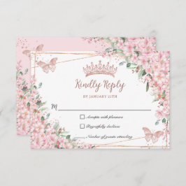 さくらんぼフラムスバラ金ゴールド蝶キンセアニラ 出欠カード