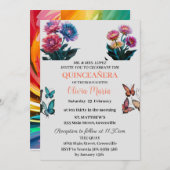 さくらんぼフラムスバラ金ゴールド蝶キンセアニラ 招待状 (正面/裏面)