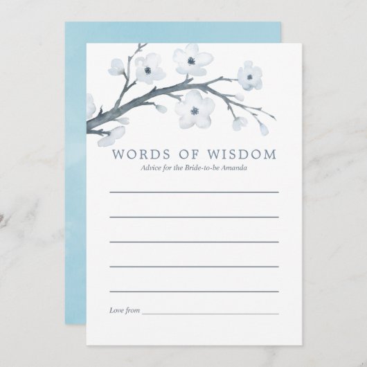 さくらんぼフラムスブライダルシャワーアドバイス 招待状 (正面/裏面)