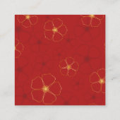 さくらんぼフラムス結婚式の引き出物ラベル |色カスタム付 スクエア名刺 (裏面)