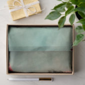 さくらんぼフラワーズオリエンタルガールターコイズブルー 薄葉紙 (ギフト)