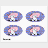 さくらんぼフラワーズビション 楕円形シール (シート)