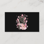 さくらんぼフランスのブロッサムブルドッグフラワーフローラ 名刺 (正面)