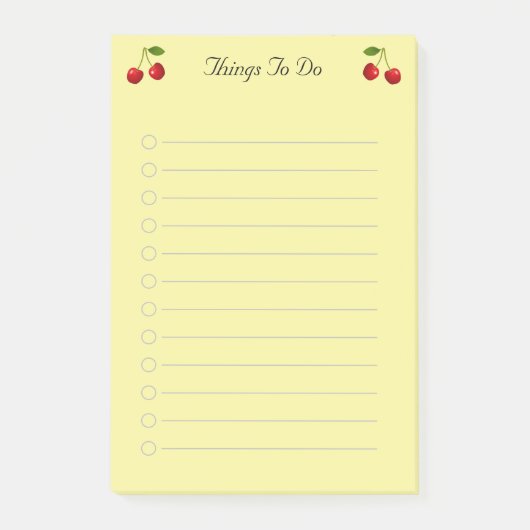 さくらんぼフルーツが並ぶこと ポストイット (正面)