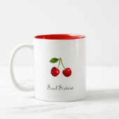 さくらんぼフルーツオンホワイトソウルシスターズ ツートーンマグカップ (左)