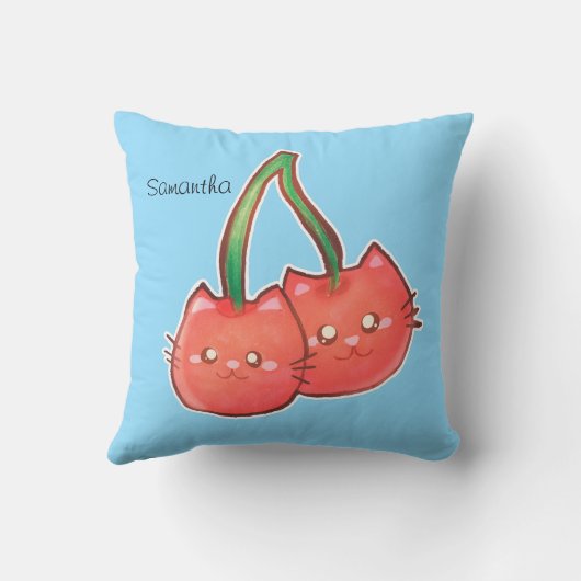 さくらんぼフルーツキャッツ クッション (裏面)