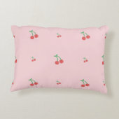 さくらんぼフルーツパターンレッドピンク アクセントクッション (裏面)
