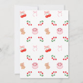 さくらんぼフルーツファースト1歳パーティの招待状 招待状 (裏面)