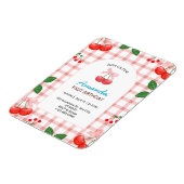 さくらんぼフルーツファースト1thバースデーガール招待状 マグネット (左側)