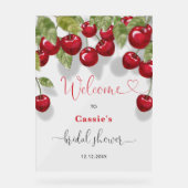 さくらんぼフルーツブライダルシャワーへようこそ アクリルサイン (正面)