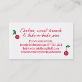 さくらんぼフルーツベイカーベーキング名刺 名刺 (裏面)