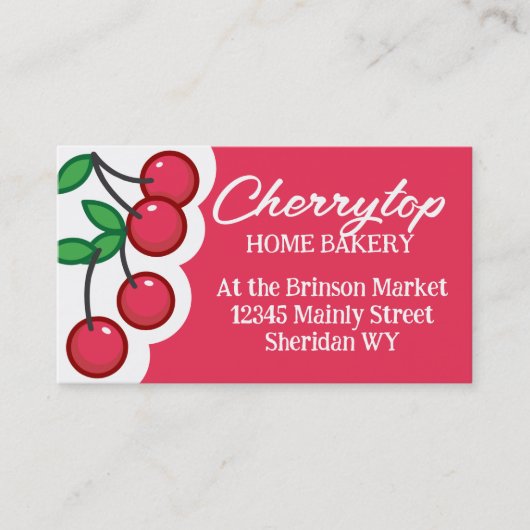 さくらんぼフルーツベイカーベーキング名刺 名刺 (正面)