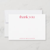 さくらんぼフルーツレッドピンクグリーンかわいいカスタムシャワー サンキューカード (正面)