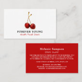 さくらんぼフルーツ健康食品店 名刺 (正面/裏面)