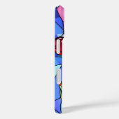 さくらんぼフルーツ染色ガラスモノグラム Case-Mate iPhoneケース (裏面 / 右)