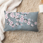 さくらんぼフローラほこりっぽいピンクブルー ランバークッション (ブランケット)