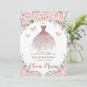 さくらんぼフローラバラ金ゴールドドレスキンセアニラ 招待状 (スタンド正面)