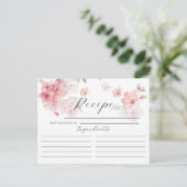 さくらんぼフローラブライダルシャワーレシピカード ポストカード (スタンド正面)