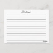 さくらんぼフローラブライダルシャワーレシピカード ポストカード (裏面)