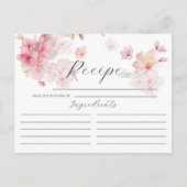 さくらんぼフローラブライダルシャワーレシピカード ポストカード (正面)