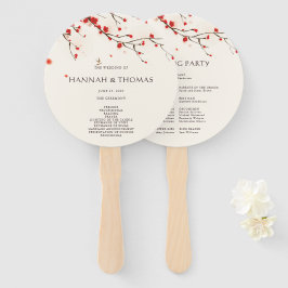 さくらんぼフローラ結婚式 プログラムハンドファン ハンドファン