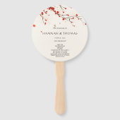 さくらんぼフローラ結婚式 プログラムハンドファン ハンドファン (正面)