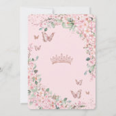 さくらんぼフローラ蝶18誕生日 招待状 (裏面)