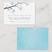 さくらんぼフローラ赤ちゃんシャワーおむつラッフル エンクロージャーカード (正面/裏面)