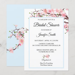 さくらんぼブライダルシャワーピンクブルーカード シーズンカード