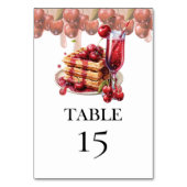 さくらんぼブライダルシャワーブランチ テーブルナンバー (裏面)