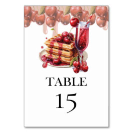 さくらんぼブライダルシャワーブランチ テーブルナンバー