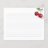 さくらんぼブライダルシャワーレシピカード (裏面)