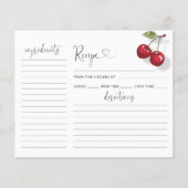 さくらんぼブライダルシャワーレシピカード (正面)