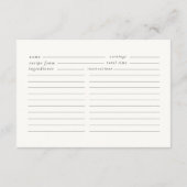 さくらんぼブライダルシャワーレシピ要求 エンクロージャーカード (裏面)