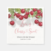 さくらんぼブライダルシャワー スタンダードカクテルナプキン (正面)