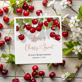 さくらんぼブライダルシャワー スタンダードカクテルナプキン