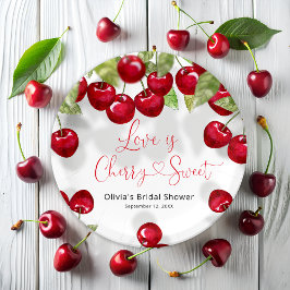 さくらんぼブライダルシャワー ペーパープレート
