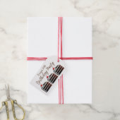 さくらんぼブラックフォレストケーキスライス誕生日パーティーフード ギフトタグ (より糸付き)