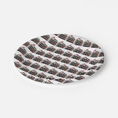 さくらんぼブラックフォレストケーキスライス誕生日パーティーフード ペーパープレート (アングル)