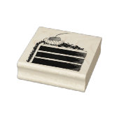 さくらんぼブラックフォレストケーキスライス誕生日パーティーフード ラバースタンプ (スタンプ)