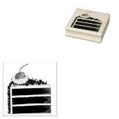 さくらんぼブラックフォレストケーキスライス誕生日パーティーフード ラバースタンプ (押印)