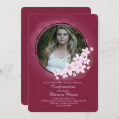 さくらんぼブラッサムフォト招待状 招待状 (正面/裏面)