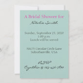 さくらんぼブラッサムブライダルシャワーの招待 招待状 (裏面)